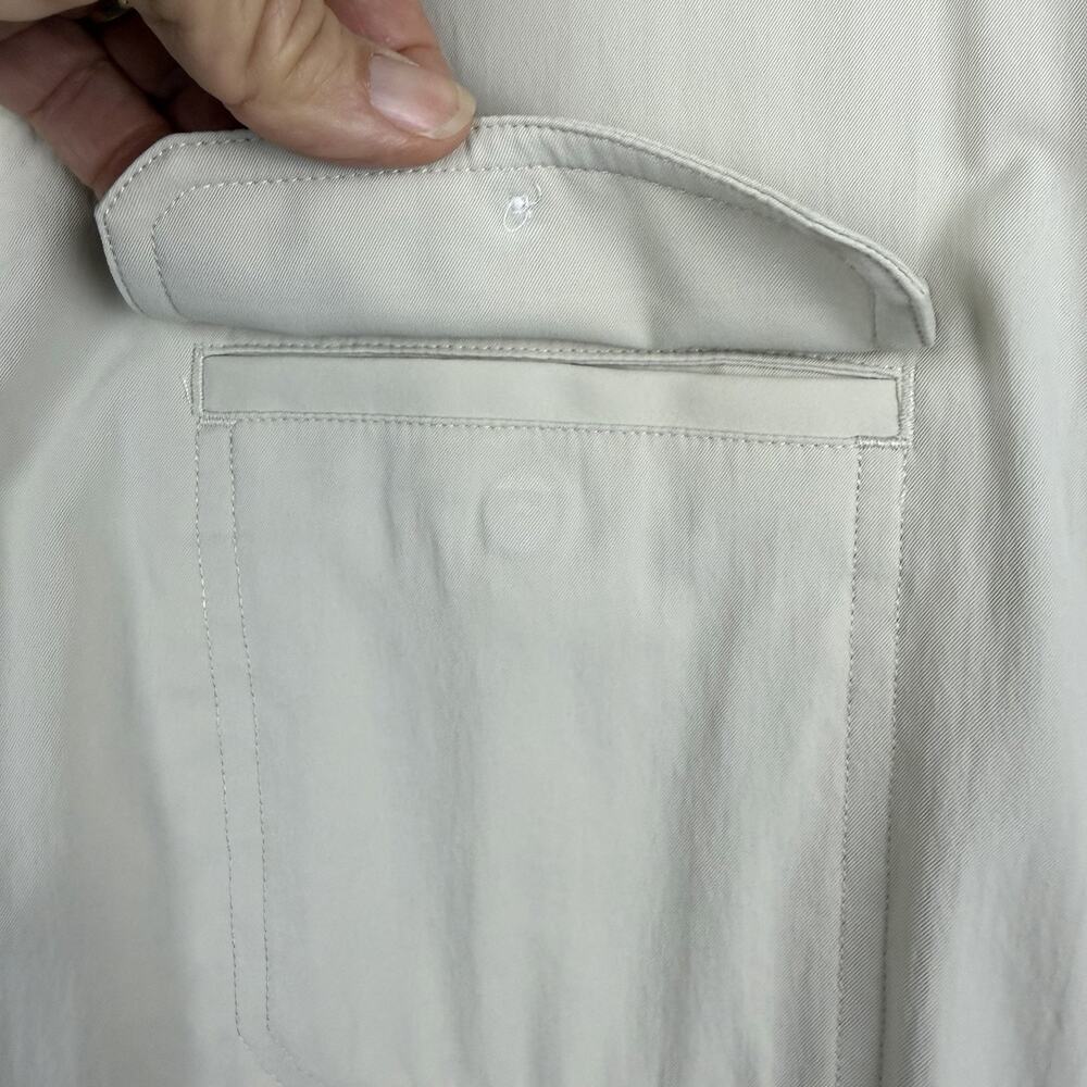 Poncho Slim Fit Shirt Men XL Hey Buddy Tan Magnetic Pocket UPF50+ Fishing Vented - Picture 7 of 13